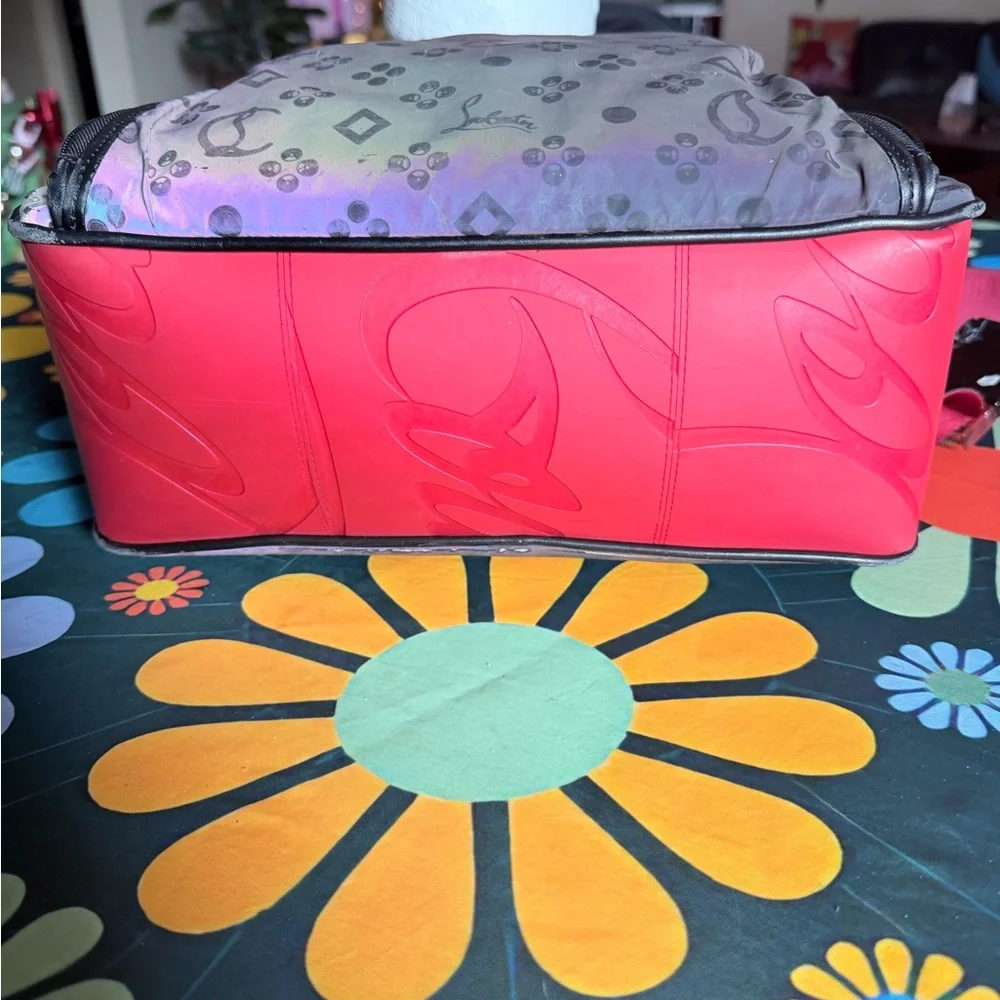 Christian Louboutin backpack Iridescent Monogram Purple Logo Travel bag - Picture 4 of 14